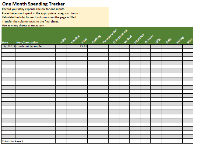 spending tracker